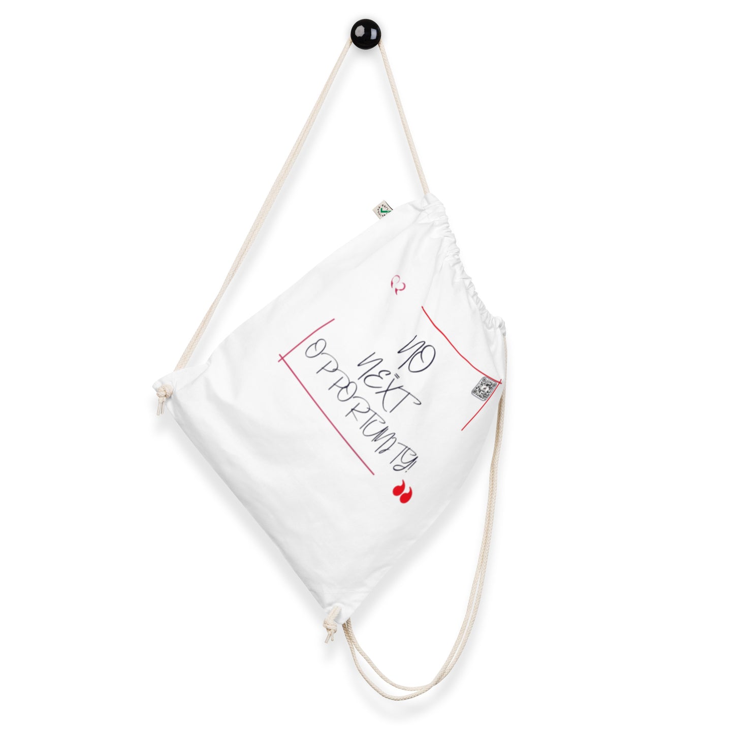 “No=…”Organic cotton drawstring bag