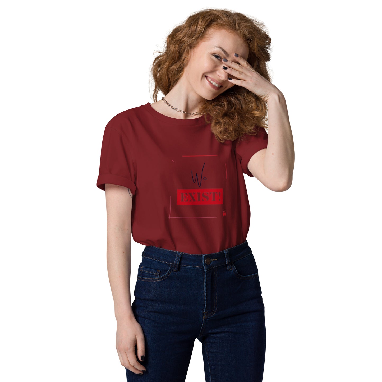 “We Exist!”Unisex organic cotton t-shirt